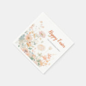 Elegante Frühlingsblumen Happy Oaster Serviette (Ecke)