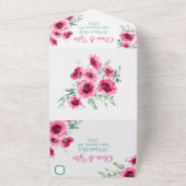 Elegante Frühlingsblütenhochzeit All In One Einladung (Außenbereich)