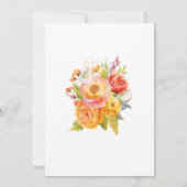 Elegante Frühlingsblütenhochzeit Einladung (Rückseite)