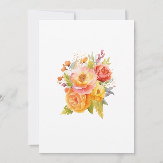 Elegante Frühlingsblütenhochzeit Einladung (Rückseite)