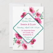 Elegante Frühlingsblütenhochzeit Einladung (Vorderseite)