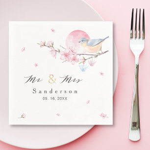 Elegante Frühlingsblütenhochzeit Serviette