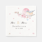 Elegante Frühlingsblütenhochzeit Serviette (Vorderseite)