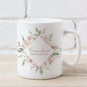 Elegante Frühlingsblütenrot Rosa Peony Bridesmaid Kaffeetasse