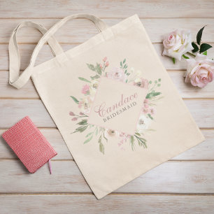 Elegante Frühlingsblütenrot Rosa Peony Bridesmaid Tragetasche