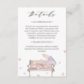 Elegante Frühlingsdetails zur Hochzeit der Blume Begleitkarte (Vorderseite)