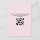 Elegante Frühlingsdetails zur Hochzeit der Blume Begleitkarte (Rückseite)