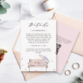 Elegante Frühlingsdetails zur Hochzeit der Blume Begleitkarte