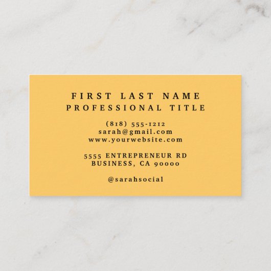 Elegante Frühlingsfarbene Blume Business Cards Visitenkarte (Rückseite)