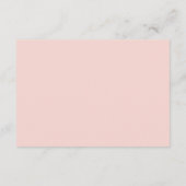 Elegante Frühlingsflora Blush Hochzeitsempfehlung Begleitkarte (Rückseite)
