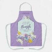 Elegante Frühlingsfloral Scripture Personalisiert Schürze (Vorderseite)