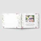 Elegante Frühlingsflorale Foto Beerdigung Gästebuch (Voll)