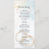 elegante Frühlingsgoldringe Hochzeit Programm (Rückseite)