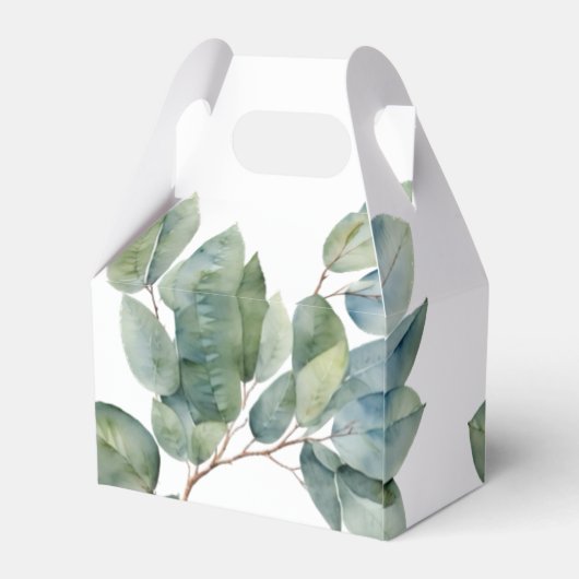 Elegante, frühlingshafte Blätter Geschenkschachtel (Rückseite)