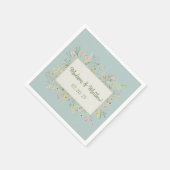 Elegante Frühlingshochzeit der Wildblume Serviette (Ecke)
