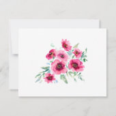 Elegante Frühlingsrosa Blumenhochzeit retten das D Einladung (Rückseite)