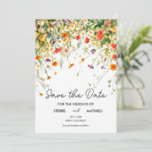 Elegante Frühlingsstipps-Wildblumen Save The Date (Stehend Vorderseite)
