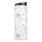 Elegante Frühlingswasserfarbe Blume Thermosbecher (Nach links gedreht)