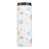 Elegante Frühlingswasserfarbe Blume Thermosbecher (Rückseite)