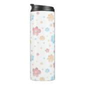 Elegante Frühlingswasserfarbe Blume Thermosbecher (Nach rechts gedreht)