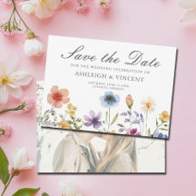 Elegante Frühlingswildblumen mit Foto auf der Rück
