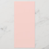 Elegante Frühlingszeit Rose Rosa Hochzeit Menükarte (Rückseite)