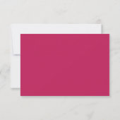 Elegante Fuchsia Pink Floral Wedding RSVP Card (Rückseite)