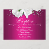 Elegante Fuchsia Pink Hochzeitsempfehlung Begleitkarte (Vorderseite)