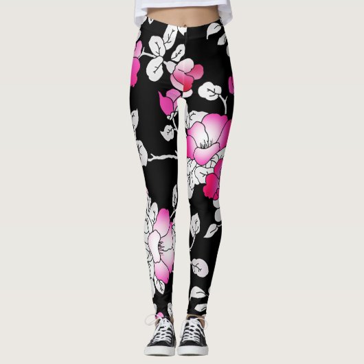 Elegante Fuchsia Pink Leggings (Vorderseite)