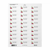 Elegante Fuchsia Pink & Rote Rose Blume (Vorne)