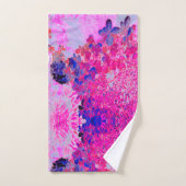Elegante Fuchsia und dunkelblaue Limelight Hydrang Badhandtuch Set (Handtuch)