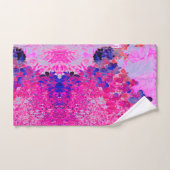 Elegante Fuchsia und dunkelblaue Limelight Hydrang Badhandtuch Set (Handtuch)
