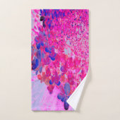 Elegante Fuchsia und dunkelblaue Limelight Hydrang Badhandtuch Set (Handtuch)