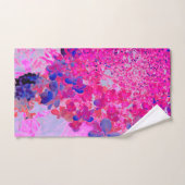 Elegante Fuchsia und dunkelblaue Limelight Hydrang Badhandtuch Set (Handtuch)