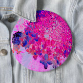 Elegante Fuchsia und dunkelblaue Limelight Hydrang Button (Beispiel)