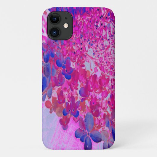 Elegante Fuchsia und dunkelblaue Limelight Hydrang Case-Mate iPhone Hülle (Rückseite)