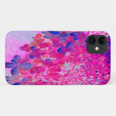 Elegante Fuchsia und dunkelblaue Limelight Hydrang Case-Mate iPhone Hülle (Rückseite (Horizontal))