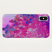 Elegante Fuchsia und dunkelblaue Limelight Hydrang Case-Mate iPhone Hülle (Rückseite (Horizontal))