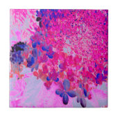 Elegante Fuchsia und dunkelblaue Limelight Hydrang Fliese (Vorderseite)