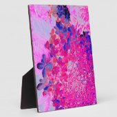 Elegante Fuchsia und dunkelblaue Limelight Hydrang Fotoplatte (Seite)