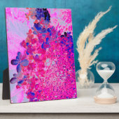 Elegante Fuchsia und dunkelblaue Limelight Hydrang Fotoplatte (Seite)