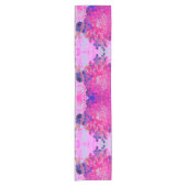 Elegante Fuchsia und dunkelblaue Limelight Hydrang Kurzer Tischläufer (Vorderseite)