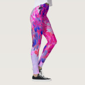 Elegante Fuchsia und dunkelblaue Limelight Hydrang Leggings (Rechts)