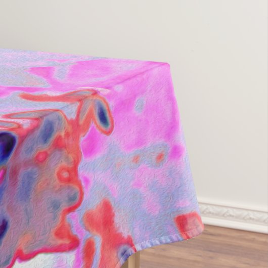 Elegante Fuchsia und dunkelblaue Limelight Hydrang Tischdecke (Beispiel)