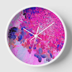 Elegante Fuchsia und dunkelblaue Limelight Hydrang Uhr