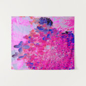 Elegante Fuchsia und dunkelblaue Limelight Hydrang Wandteppich (Vorderseite (Horizontal))