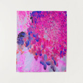 Elegante Fuchsia und dunkelblaue Limelight Hydrang Wandteppich (Vorderseite)