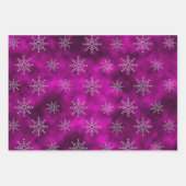 Elegante Fuchsia Weihnachtsfeiertage Geschenkpapier Set (Vorderseite 3)