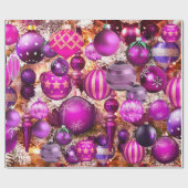 Elegante Fuchsia Weihnachtsfeiertage Wrapp Geschenkpapier (Flach)