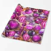 Elegante Fuchsia Weihnachtsfeiertage Wrapp Geschenkpapier (Ungerollt)